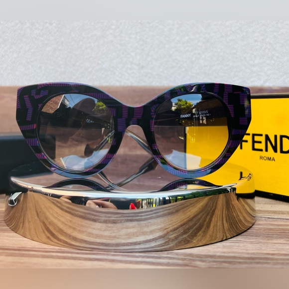 FENDI FANNY FF 0105/S GFBLF 51mm Sunglasses Shades BNIB Brand New - ITALY - Picture 5 of 15